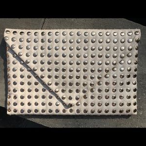 ZARA LEATHER STUDDED CLUTCH